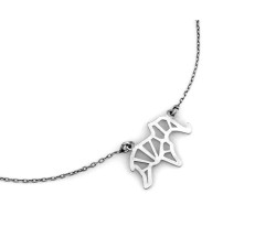 Naszyjnik srebrny 925 ażurowy słonik