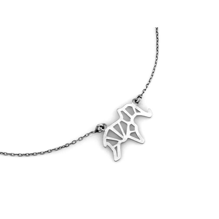 Naszyjnik srebrny 925 ażurowy słonik