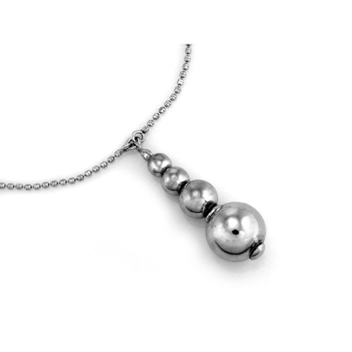 Naszyjnik srebrny 925 z wiszącymi elementami w formie kulek