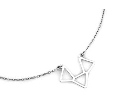 Srebrny naszyjnik 925 z origami i funkcją regulacji długości