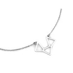 Srebrny naszyjnik 925 z origami i funkcją regulacji długości