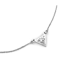 Naszyjnik srebrny 925 z ażurowym trójkątem