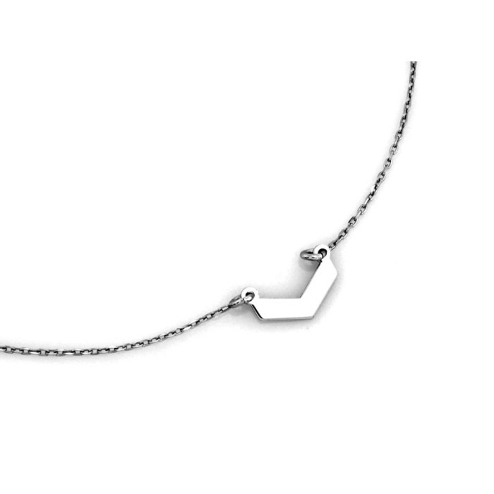 Stylowy naszyjnik srebrny 925 celebrytka z prostą gładką zawieszką