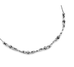 Srebrny naszyjnik 925 z oryginalnymi zdobieniami bez kamieni