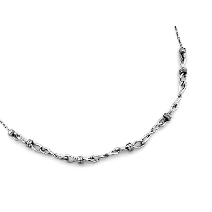 Srebrny naszyjnik 925 z oryginalnymi zdobieniami bez kamieni