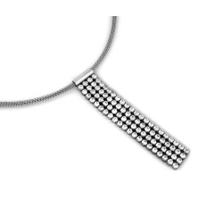 Elegancki naszyjnik srebrny 925 z zwisającą ozdobą w białe cyrkonie