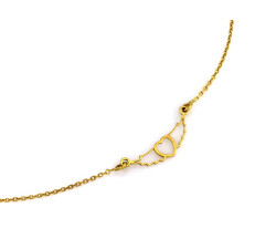 Srebrny naszyjnik pozłacany 925 z sercem ze skrzydłami