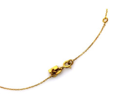 Pozłacany naszyjnik srebrny 925 z dwoma wyciętymi wzorami