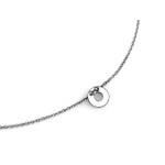 Elegancki naszyjnik srebrny 925 celebrytka z motywem oponki