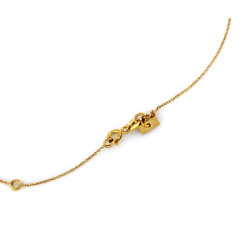 Srebrna celebrytka 925 pozłacana z dwoma ażurowymi zawieszkami sercem i koniczyną