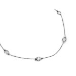 Srebrny naszyjnik z cyrkoniami 925 łańcuszkowy