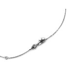 Krótki choker srebrny 925 z trzema krzyżykami