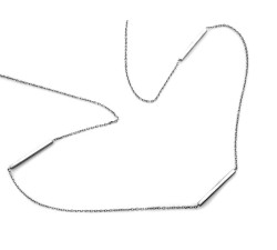 Srebrny naszyjnik 925 celebrytka z trzema minimalistycznymi detalami