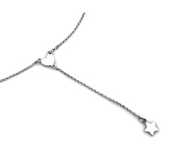 Srebrny naszyjnik 925 z krawatką gwiazda i wiszącym kółeczkiem