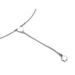 Srebrny naszyjnik 925 z krawatką gwiazda i wiszącym kółeczkiem