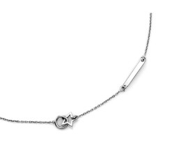 Srebrny naszyjnik 925 z gwiazdką oraz blaszka do personalizacji