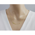 Naszyjnik srebrny złocony 925 z blaszką i ażurowym skrzydłem