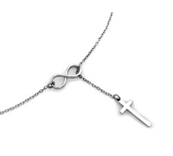 Srebrny naszyjnik celebrytka z delikatnym łapaczem snów i ażurową blaszką