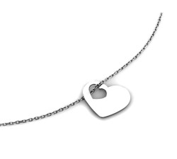 Naszyjnik srebrny 925 celebrytka z serduszkami