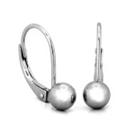 Kolczyki damskie srebrne 925 z gładką kulką klasyczne zapięcie angielskie