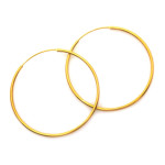 Srebrne kolczyki pozłacane 925 duże koła szarnir 40mm dla pań