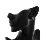 Kolczyki ze srebra 925 łezka z markazytami na angielskim biglu