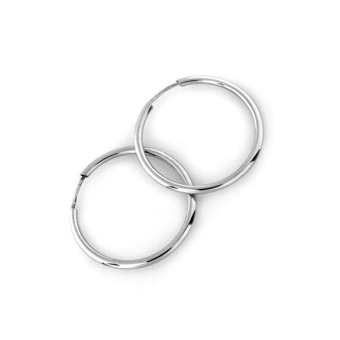 Kolczyki srebrne małe kółka 20mm