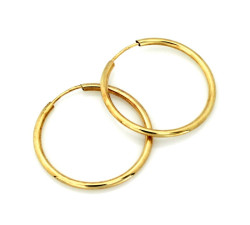 Kolczyki srebrne pozłacane 925 klasyczne kółeczka