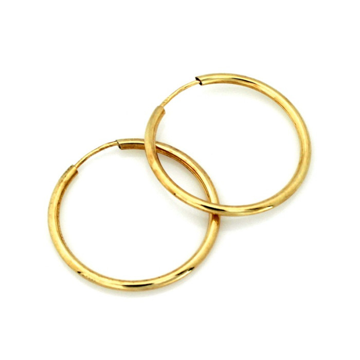 Kolczyki srebrne pozłacane 925 klasyczne kółeczka