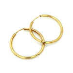 Kolczyki srebrne pozłacane 925 klasyczne kółeczka