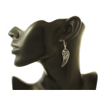 Srebrne kolczyki ażurowe 925 ażurowe skrzydełka blaszki celebrytki