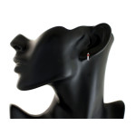 Kolczyki srebrne 925 dla dziewczynki z czerwonym serduszkiem