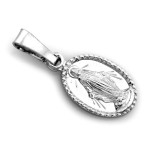 Medalik srebrny 925 z Matką Boską Niepokalaną na komunię