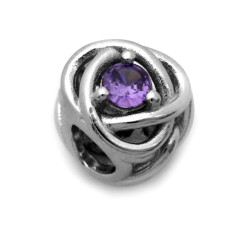Srebrny charms 925 do bransoletki z cyrkoniami na prezent