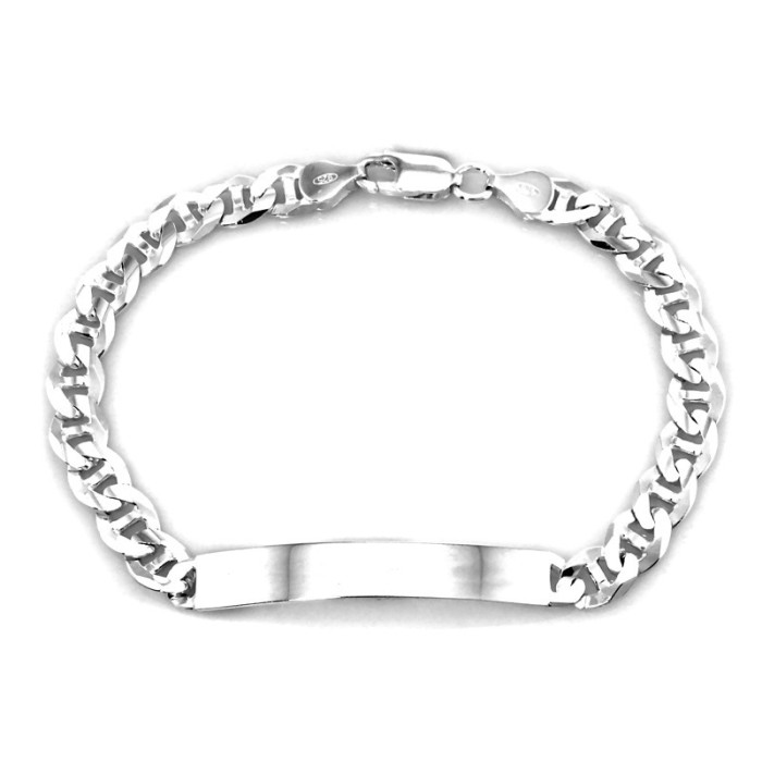 Bransoleta splot guci srebrna męska pod grawer