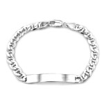 Bransoleta splot guci srebrna męska pod grawer