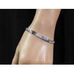 Bransoleta splot guci srebrna męska pod grawer