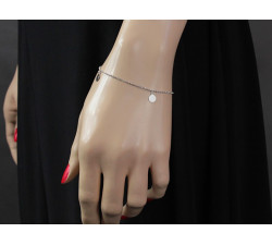 srebrna bransoletka bez zdobienia