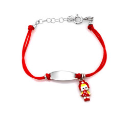 Srebrna bransoletka 925 sznurkowa dla dziewczynki