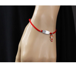 Srebrna bransoletka 925 sznurkowa dla dziewczynki