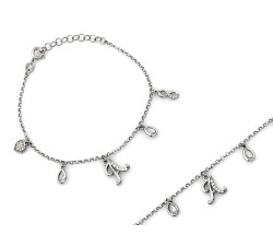 srebrna bransoletka gładka