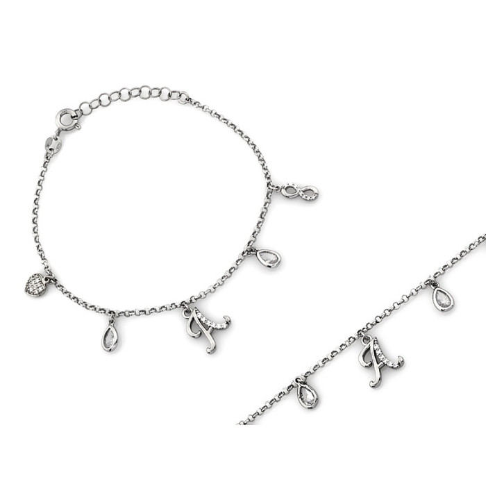 srebrna bransoletka gładka