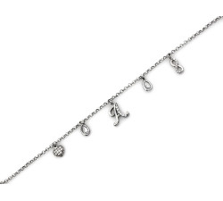 srebrna bransoletka gładka