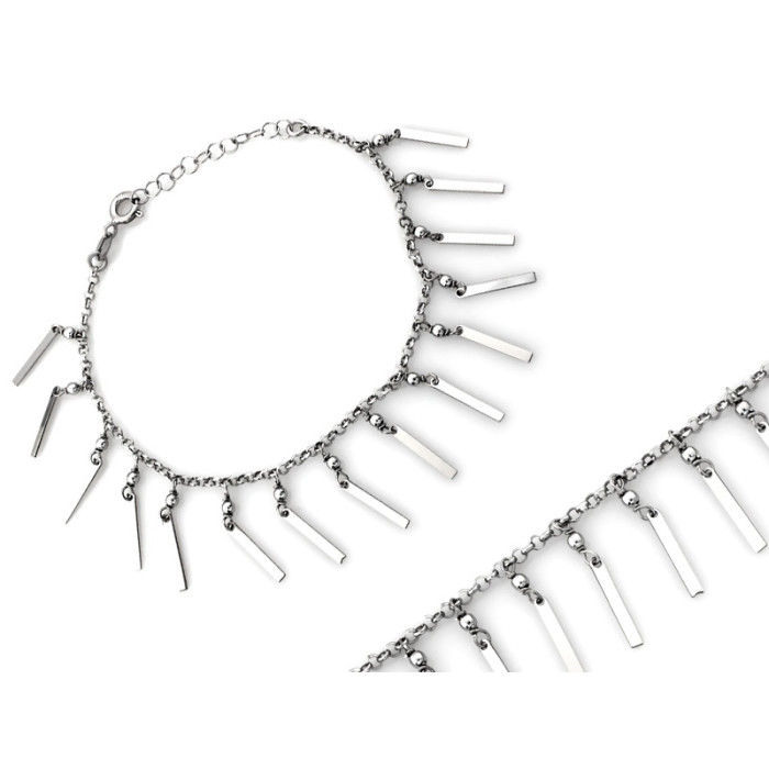 srebrna bransoletka bez kamieni