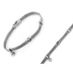 srebrna bransoletka gładka