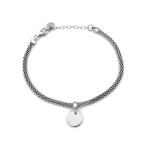 Bransoletka srebrna z wiszącą blaszką możliwy grawer