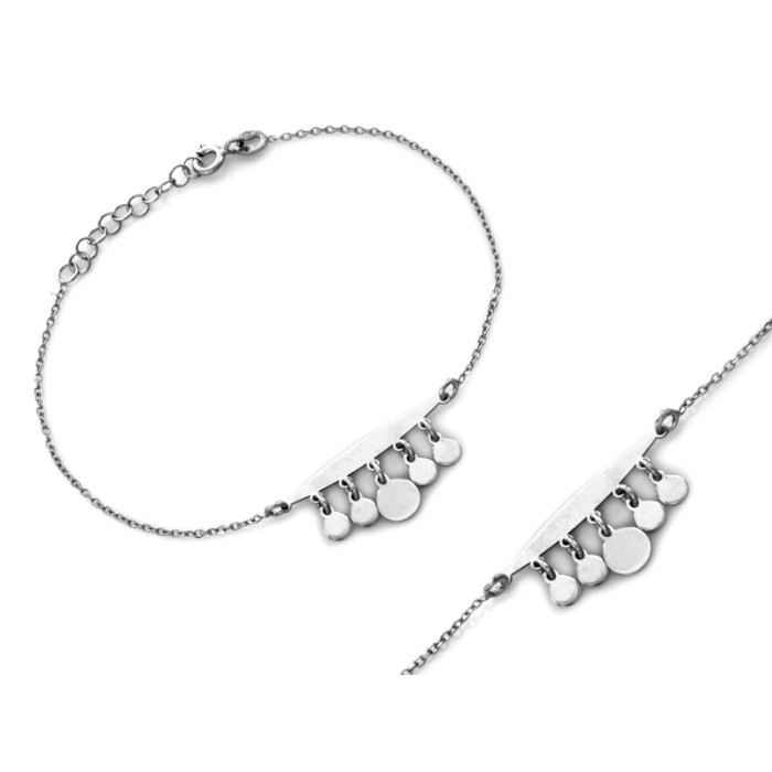 srebrna bransoletka ze srebra bez kamienia