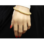 Bransoletka srebrna pozłacana z kulek