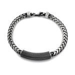 Srebrna bransoleta męska 925 oksydowana na prezent