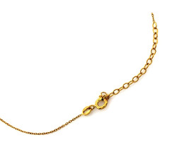 Naszyjnik z pozłacanego srebra 925 z dużym  wisiorem z łańcuszkami